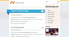 Desktop Screenshot of namecheapcoupons.com