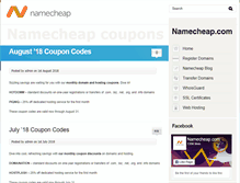 Tablet Screenshot of namecheapcoupons.com
